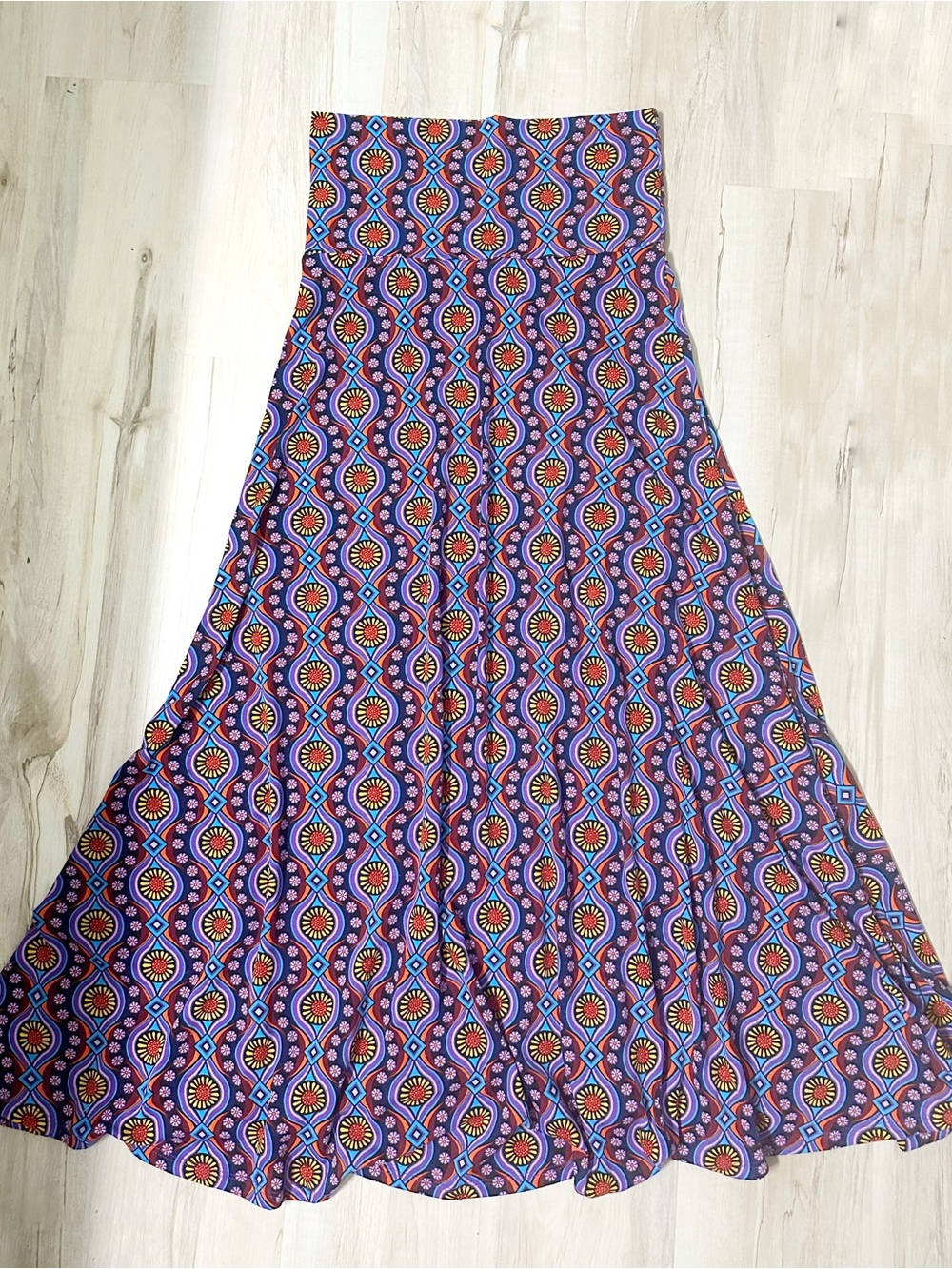 Groovy Inspired Long Maxi Skirt